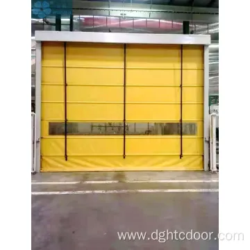 Wind Resistant Stacking PVC Fabric Door For Warehouse